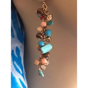 Saks Fifth Avenue Jewelry - DANGLE CASCADING TURQUOISE JEWELED STONE EARRINGS Saks Fifth Avenue Jewelry - DANGLE CASCADING TURQUOISE JEWELED STONE EARRINGS